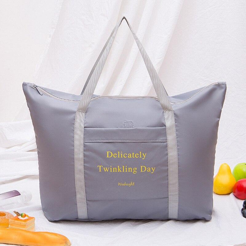 Waterproof Nylon Travel Bags Duffle Hand Luggage Large Capacity Folding Bag for Women Men Organizer Packing Weekend Bag