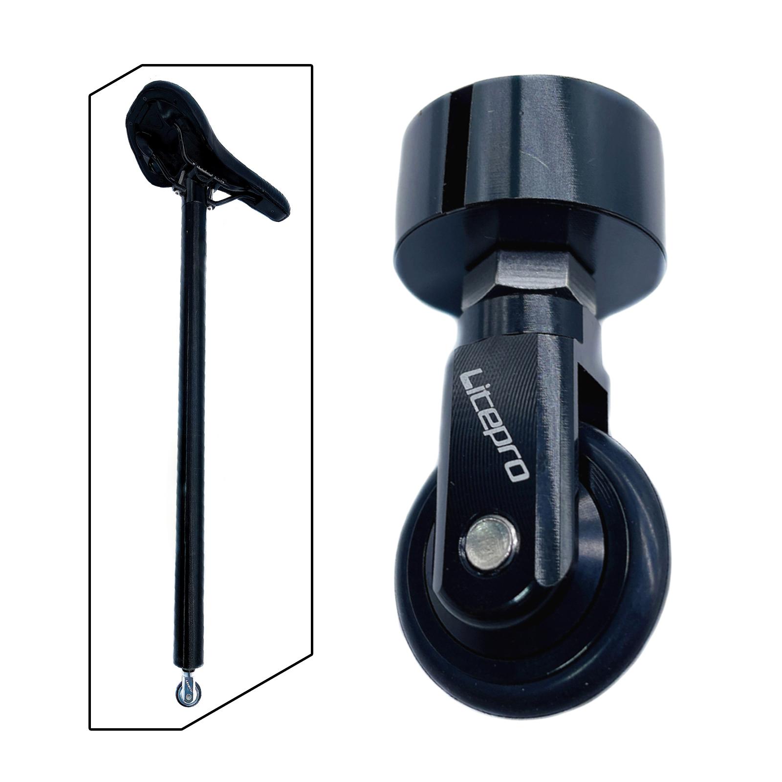 Alloy Folding Bike Easy Wheel 33.9mm Seatpost Mounted EZ Wheel Roller