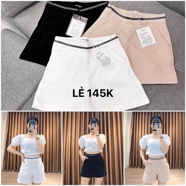Quần nữQuần short viền kim sa 3 màu có ảnh thật