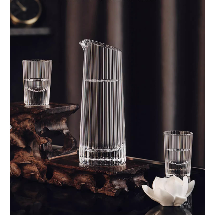 Bộ bình và ly thủy tinh kèm giá đỡ CRISTALERÍA