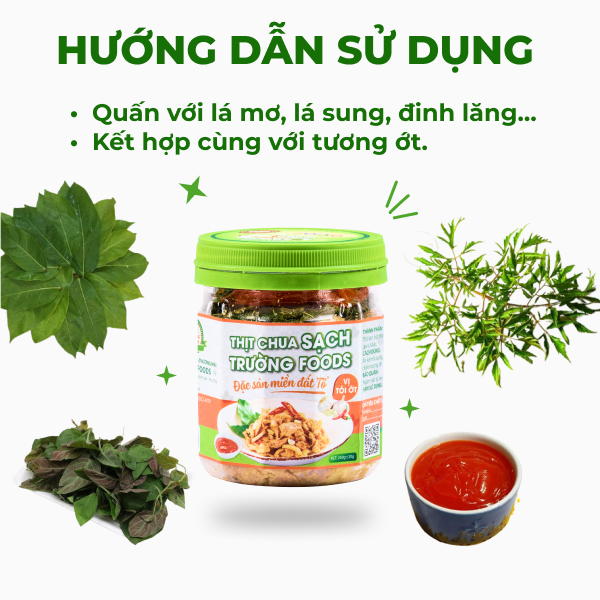 Combo 3 Hộp Thịt Chua Tỏi Ớt Trường Foods 180g/Hộp