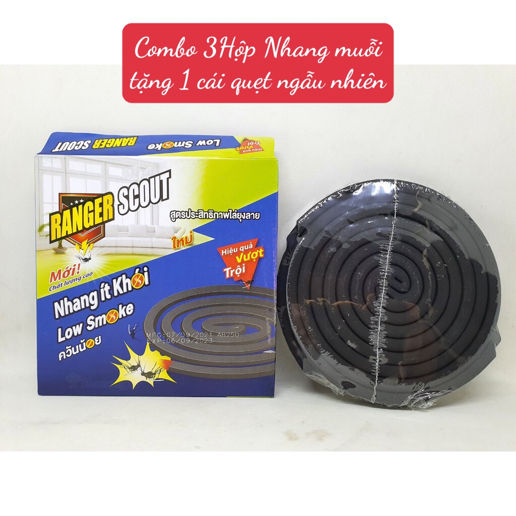 Nhang Muỗi Thái Lan Ranger Low Smoke (ít khói)  - Mùi hương dễ chịu [ 3hộp tặng 1 quẹt