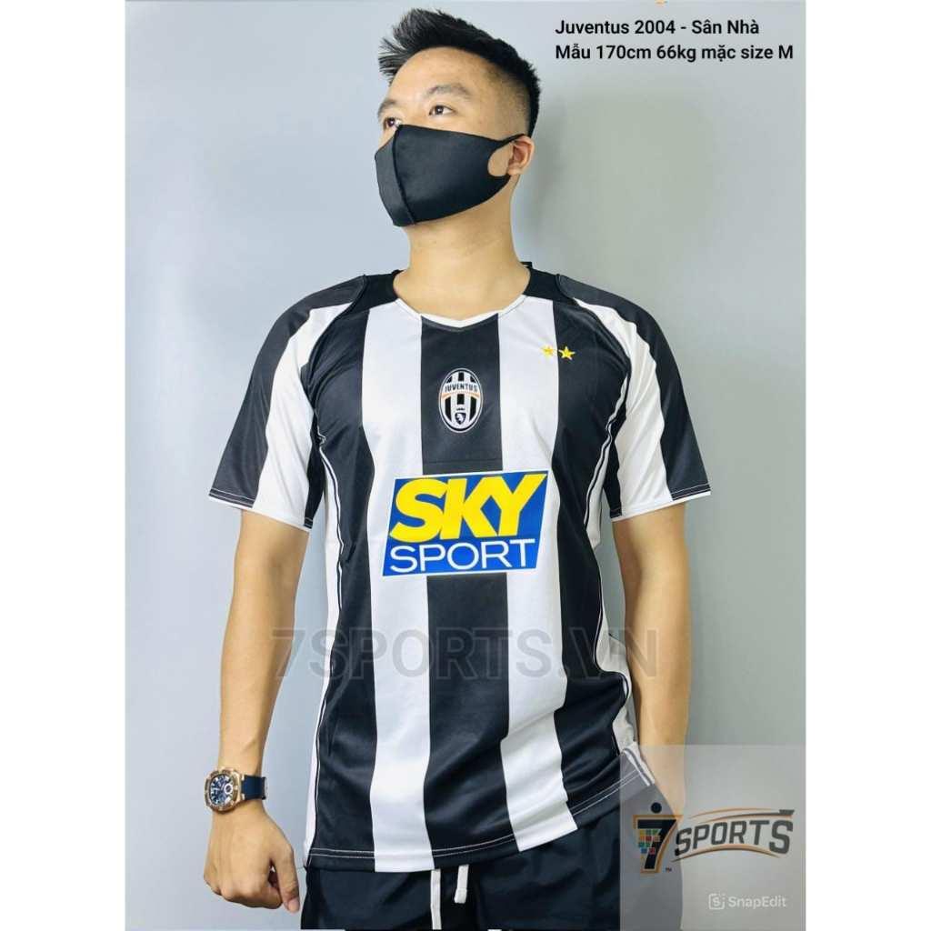 Áo Bóng Đá Retro Juventus 2004 - Sân Nhà bản cao cấp vải Cotton Polyester