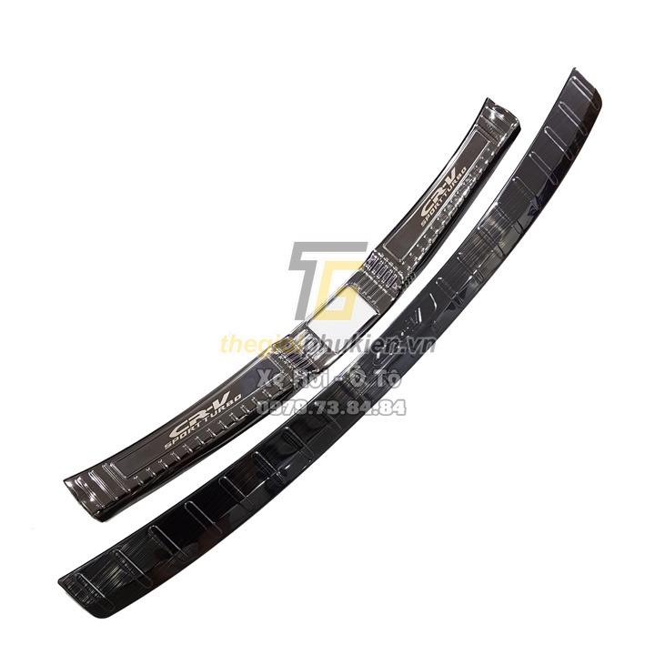 BỘ SẢN PHẨM Nẹp bước chân và ốp chống trầy cốp Honda CRV, CR-V 2018-2019 - Mẫu Titan