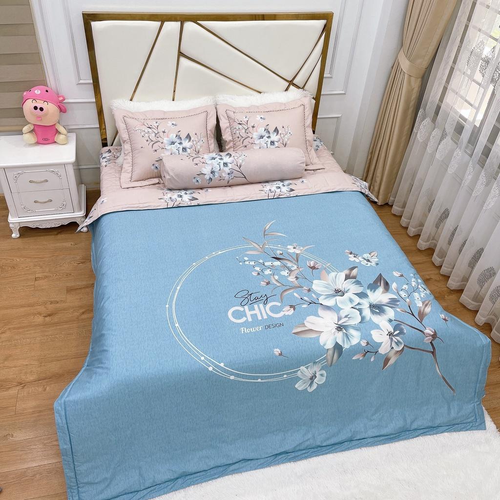 Bộ ga gối cottong living trần bông 5 món