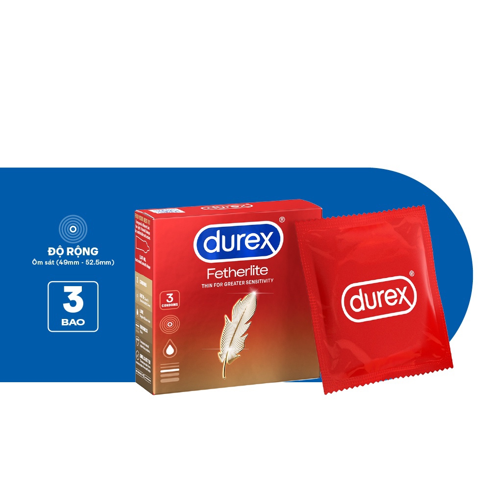 Bao cao su Durex Fetherlite Hộp 3 Bao