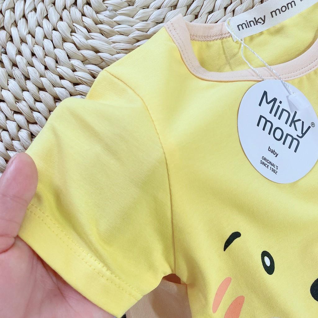 Bộ Cộc Cotton 100 % Hàng Minky Mom Họa Tiết Động Vật Có Tai Heo Hồng Cho Bé (8-18kg) (SP001424)