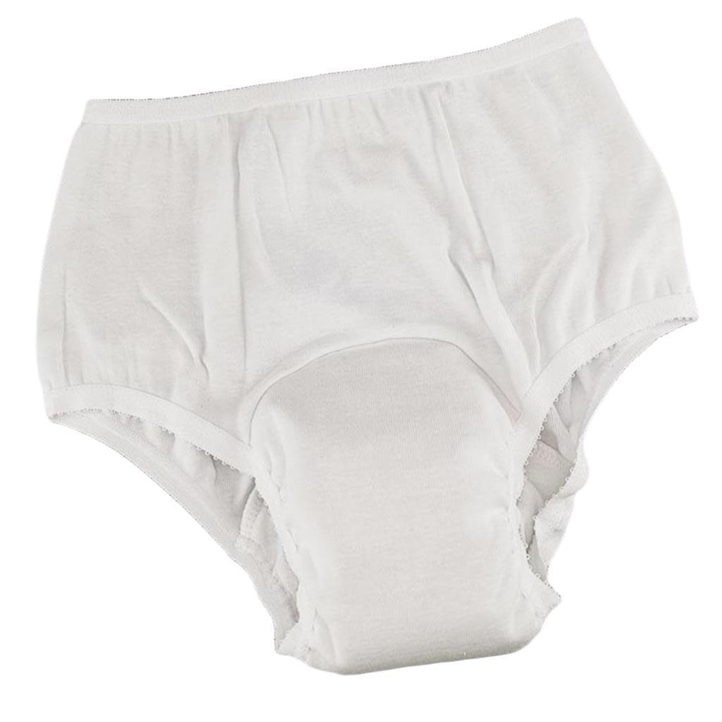 3 Pcs Washable Absorbency Incontinence Aid Cotton Underwear Briefs For Women