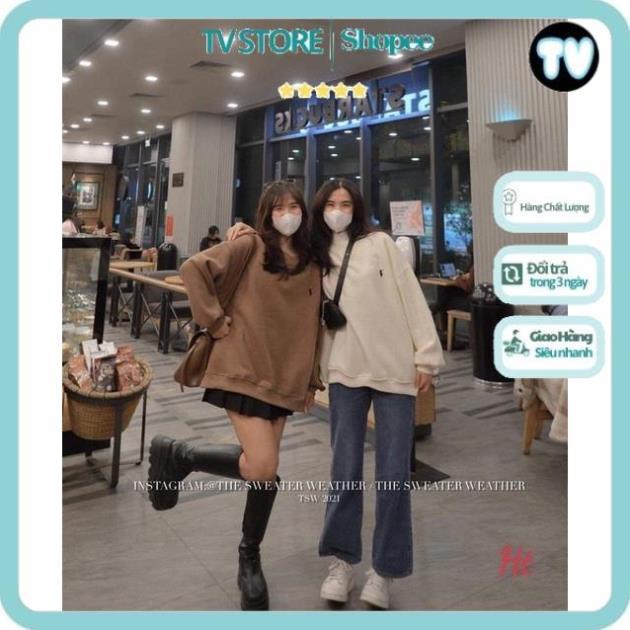 Áo Nỉ Nam Nữ TVSTORE Áo Swearter nỉ cotton logo ngựa H2A Nỉ Dày Ấm Co Giãn Form Rộng Unisex Nhiều Màu