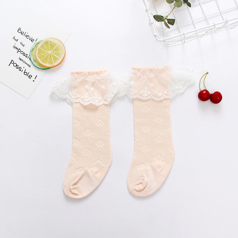 Tất cao cổ viền ren xuất Nhật