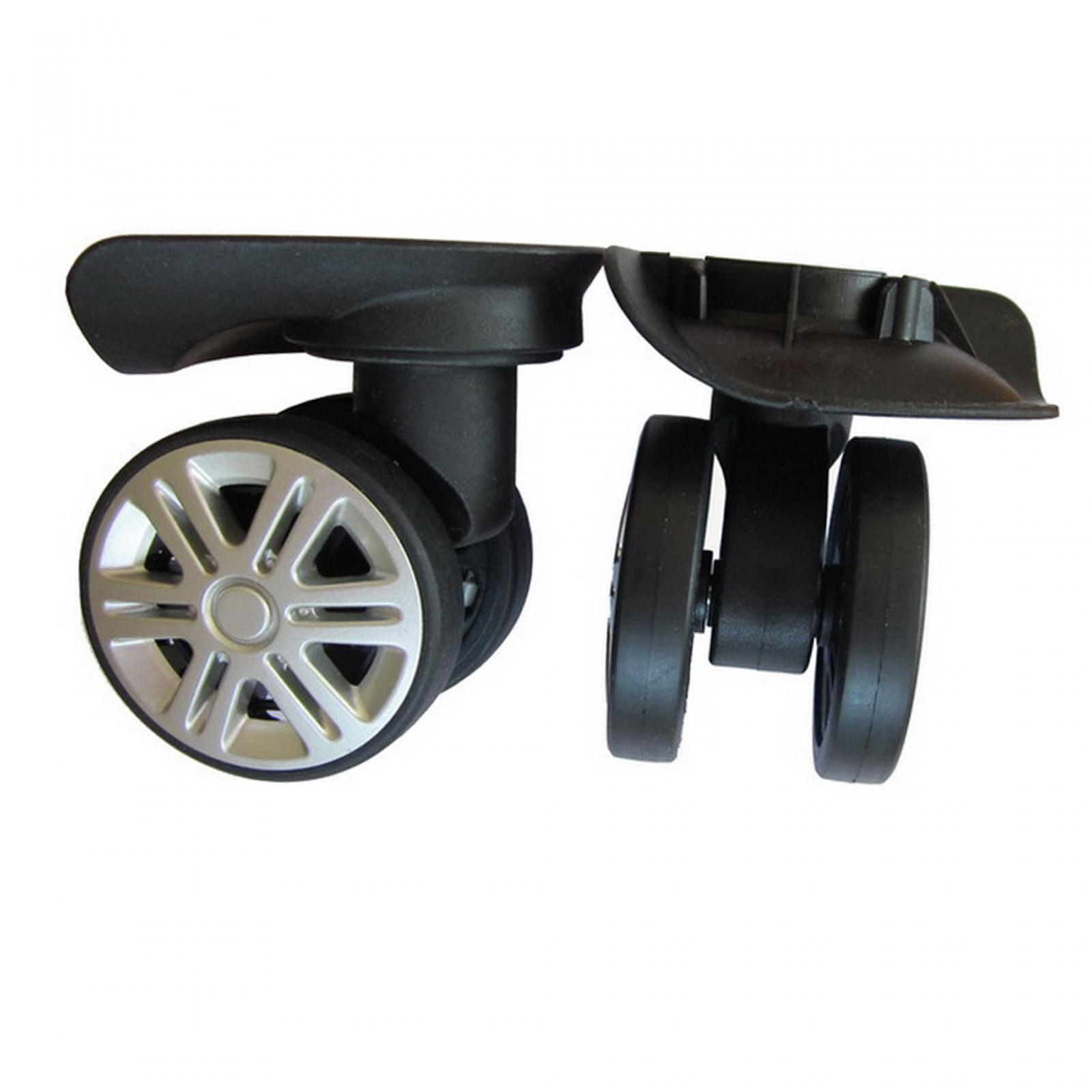 2 Pieces Suitcase Wheels Luggage Suitcase Casters Double Row Wheel Quiet Replacement Luggage Suitcase Wheels for Bags Luggage Box Repair