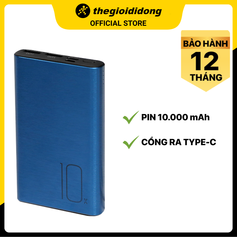 Pin sạc dự phòng Polymer 10.000 mAh Type C X-mobile PJ JP190ST - Hàng chính hãng