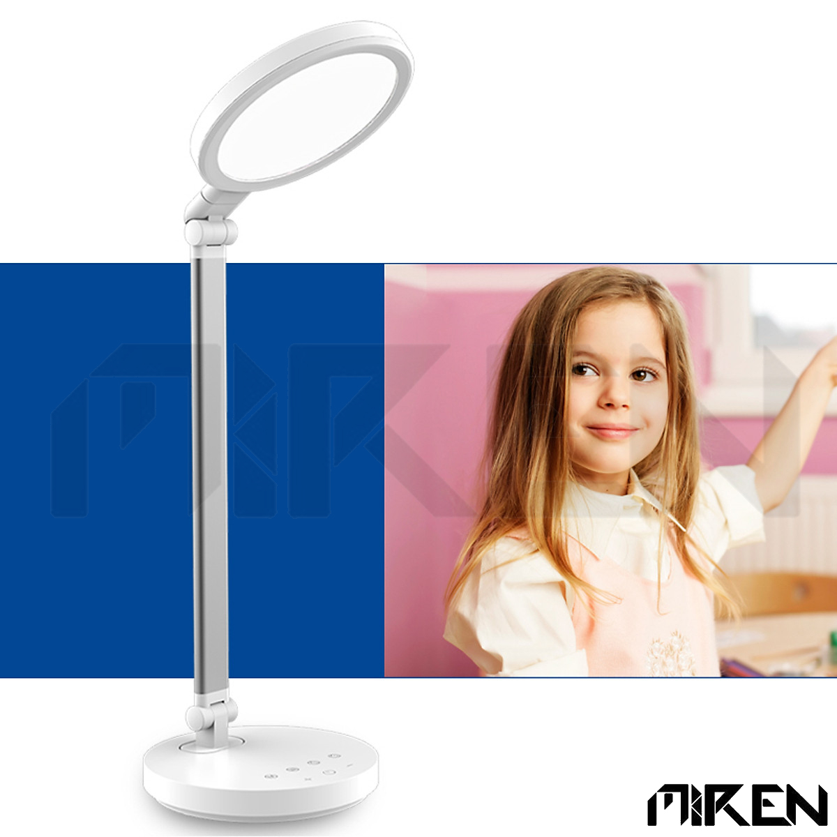 Đèn Bàn Học Đọc Sách Làm Việc LED Cảm Ứng Cao Cấp 2000mAh - Chống Cận - 3 Cấ Độ Điều Chỉnh - Vùng Sáng 3000-6000K Tùy Thích - Gập 2 Chỗ Tiện Lợi – Bảo Vệ Đôi Mắt