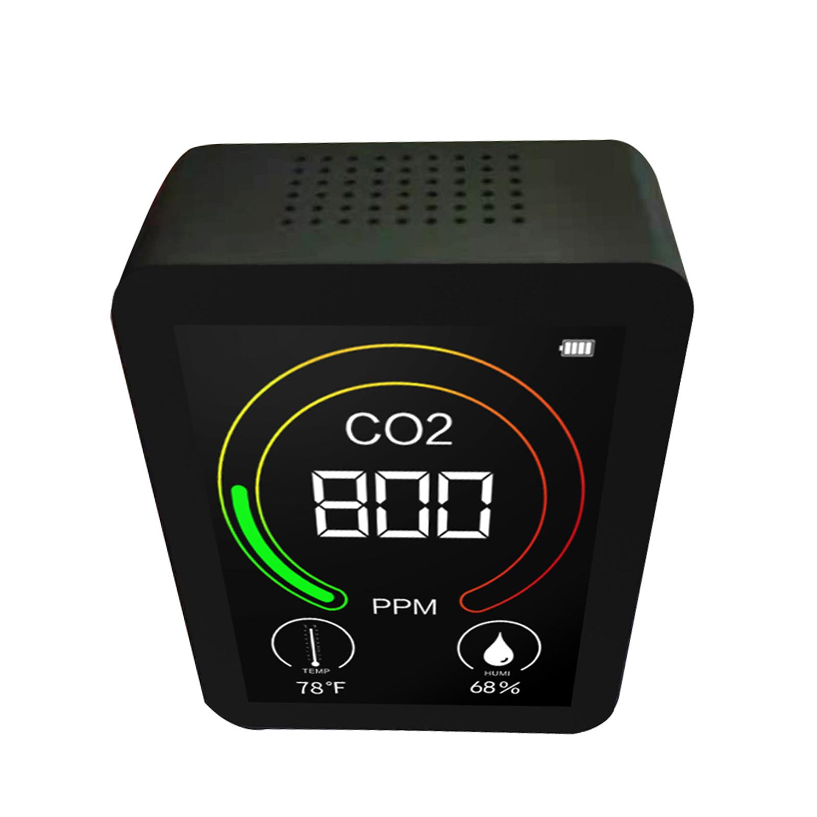 Máy theo dõi chất lượng không khí Máy phát hiện CO2 kỹ thuật số với màng LCD hiển thị
