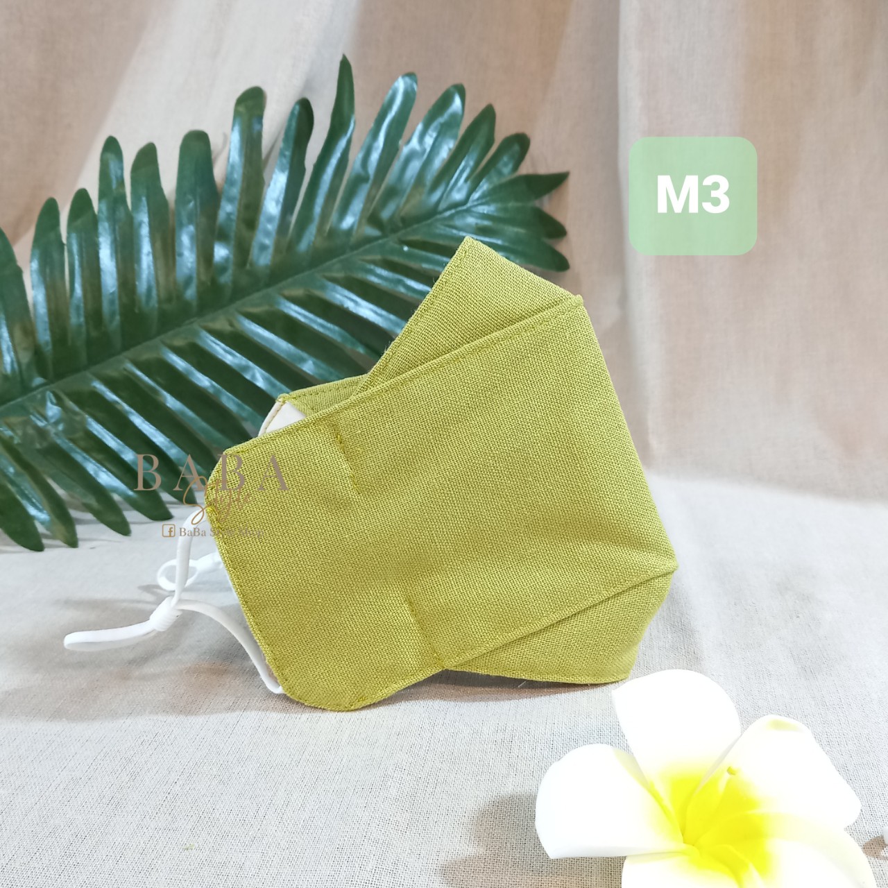 Khẩu trang thời trang linen nữ 3 lớp