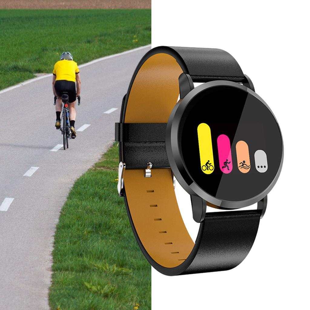 Many Sports Modes Pedometer Smartwatch for Black Strap