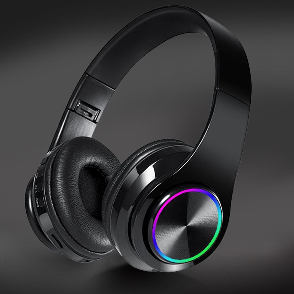 RGB Luminous Wireless Bluetooth Gaming Headset Stereo Headphone