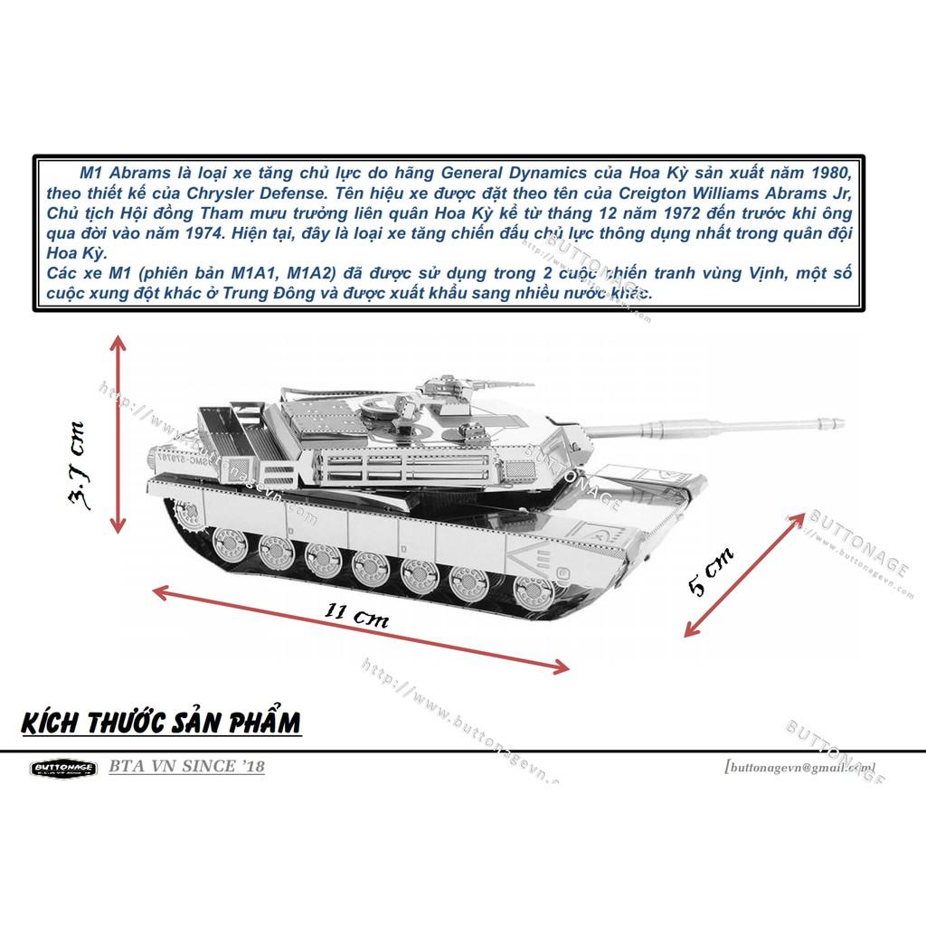 Mô Hình Lắp Ráp 3d Xe Tăng M1 Abrams - Hoa Kỳ