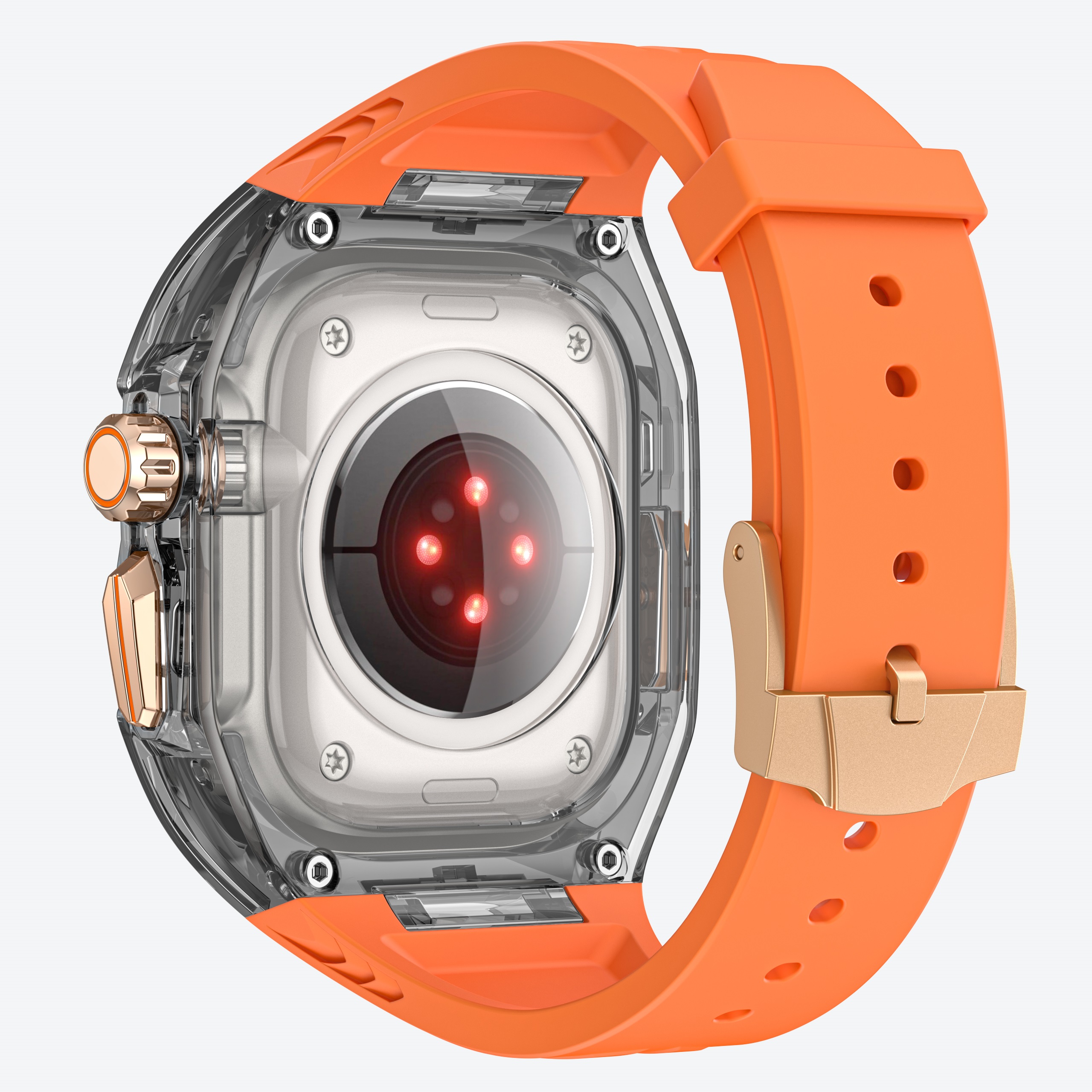 Ốp Case tích hợp dây đeo Lamborghini Style cho Apple Watch Ultra 1/2 49mm - Hàng Chính Hãng