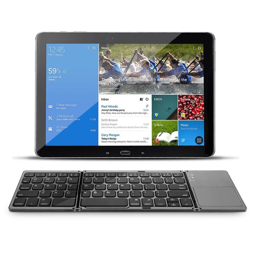 Portable Wireless Folding Keyboard Bluetooth 3.0 Foldable Touchpad black