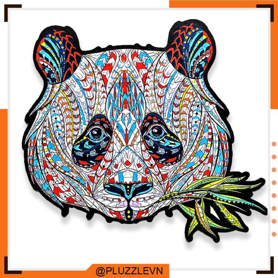 Bộ xếp hình gỗ đồ chơi puzzle ghép hình con vật độc đáo - Gấu Trúc - PZ016
