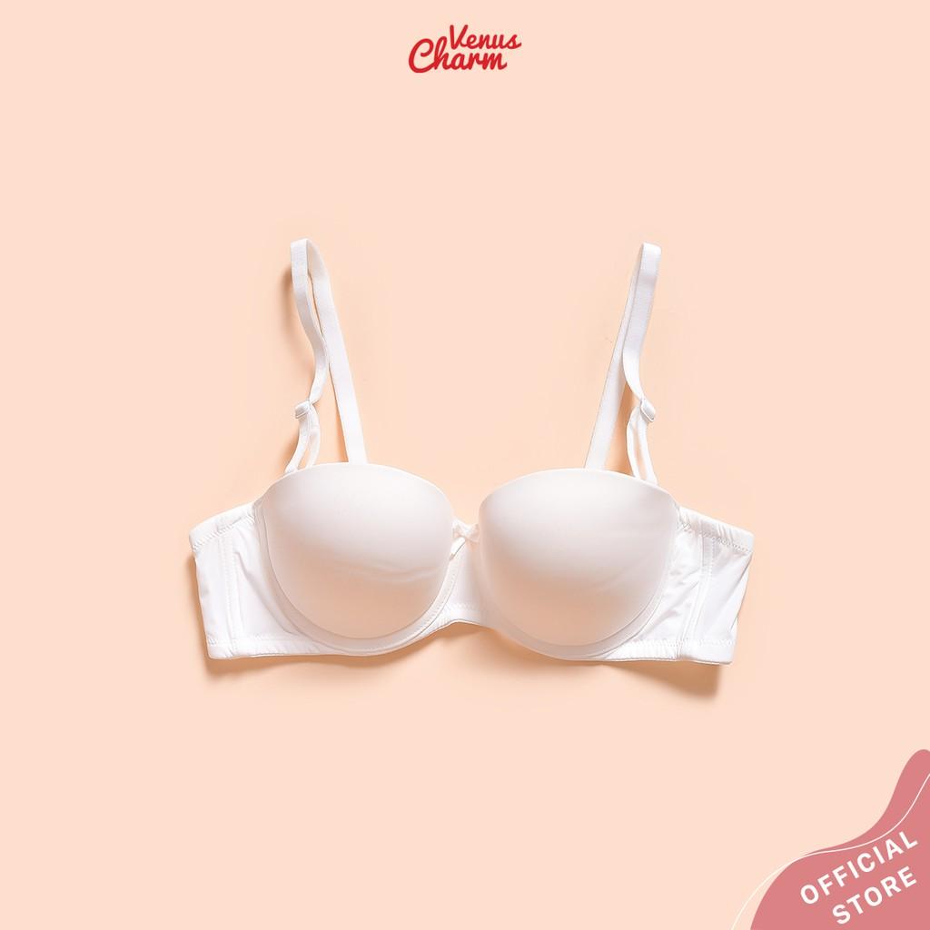 Áo lót cúp ngực Venus Charm quả ngang có gọng nâng đẩy ngực tự nhiên 8057 trơn