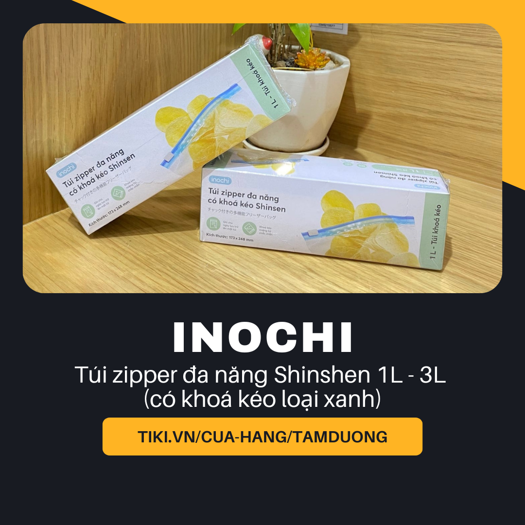 Túi zipper đa năng Inochi Shinshen 1L-3L