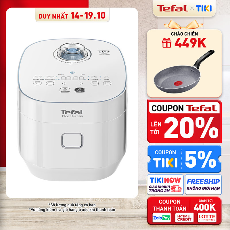 Nồi cơm điện tử Tefal - 1.5L - Thương hiệu Pháp - RK522168- Hàng chính hãng