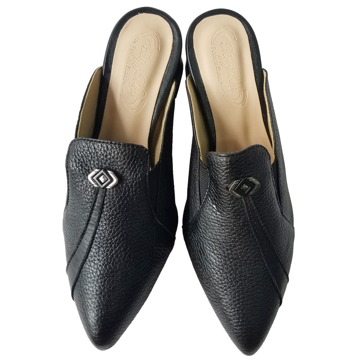 Dép Cao Gót Nữ BIGGBEN Da Bò Cao 5 Phân DCG115