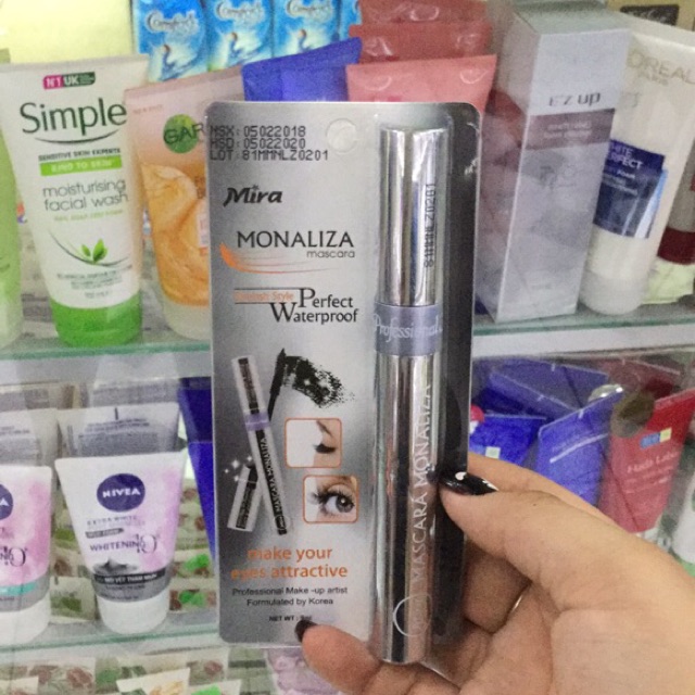 Mascara Mira Monaliza giúp cho đôi mi cong tự nhiên Hàn Quốc 9ml tặng kèm móc khoá