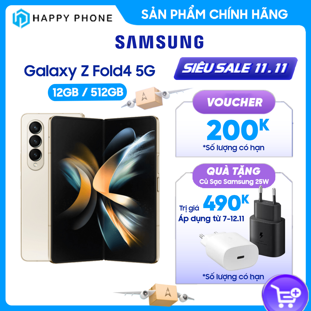 Điện Thoại Samsung Galaxy Z Fold4 5G (12GB/512GB) - Hàng Chính Hãng - Đã kích hoạt bảo hành điện tử