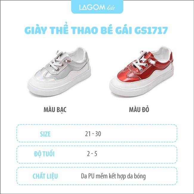 Giày Sneaker Bé Gái | Giày Thể Thao Trẻ Em Gái Da Bóng - Mềm - Êm | 1-3-5 Tuổi  GS008