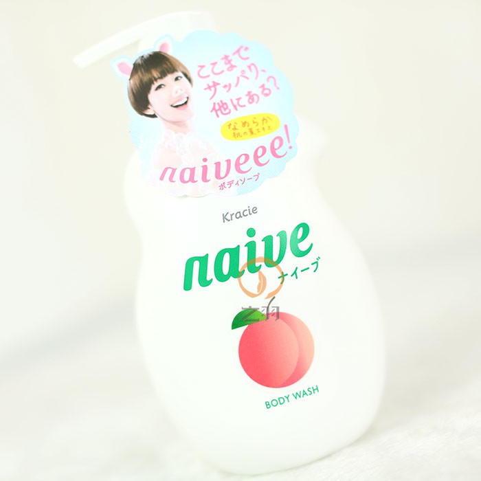 Sữa Tắm Chiết Xuất Từ Lá Đào Kracie Naive Body Wash 530ml