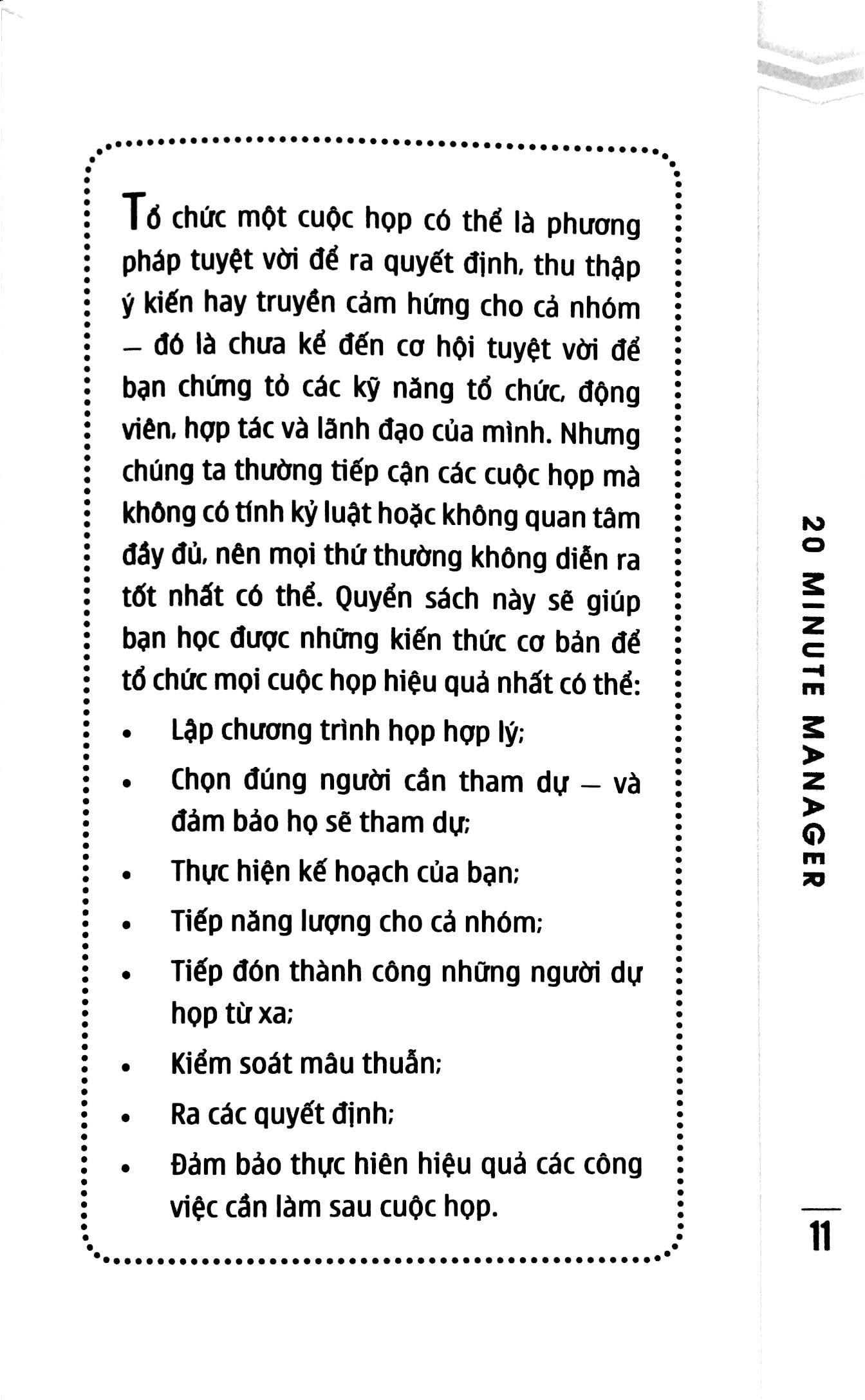 20 Phút Hội Họp Hiệu Quả (20 Minute Manager)
