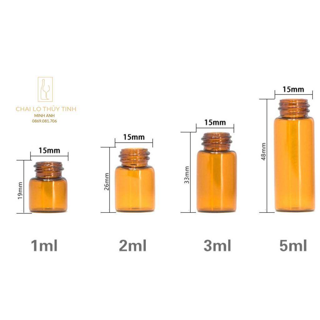 Chai Thủy Tinh Nâu Serum 5ml 10ml 15ml 20ml 30ml 50ml 100ml