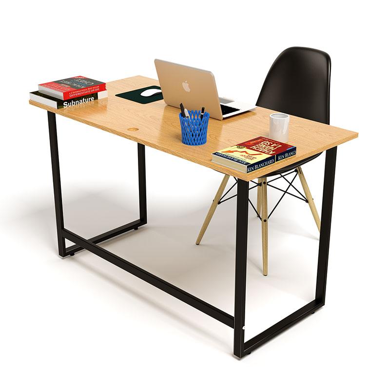 Bộ Bàn OakF Vân Sồi Chân Đen Và Ghế Eames Chân Gỗ Đen IBIE TOOAFO12B-EAMSB