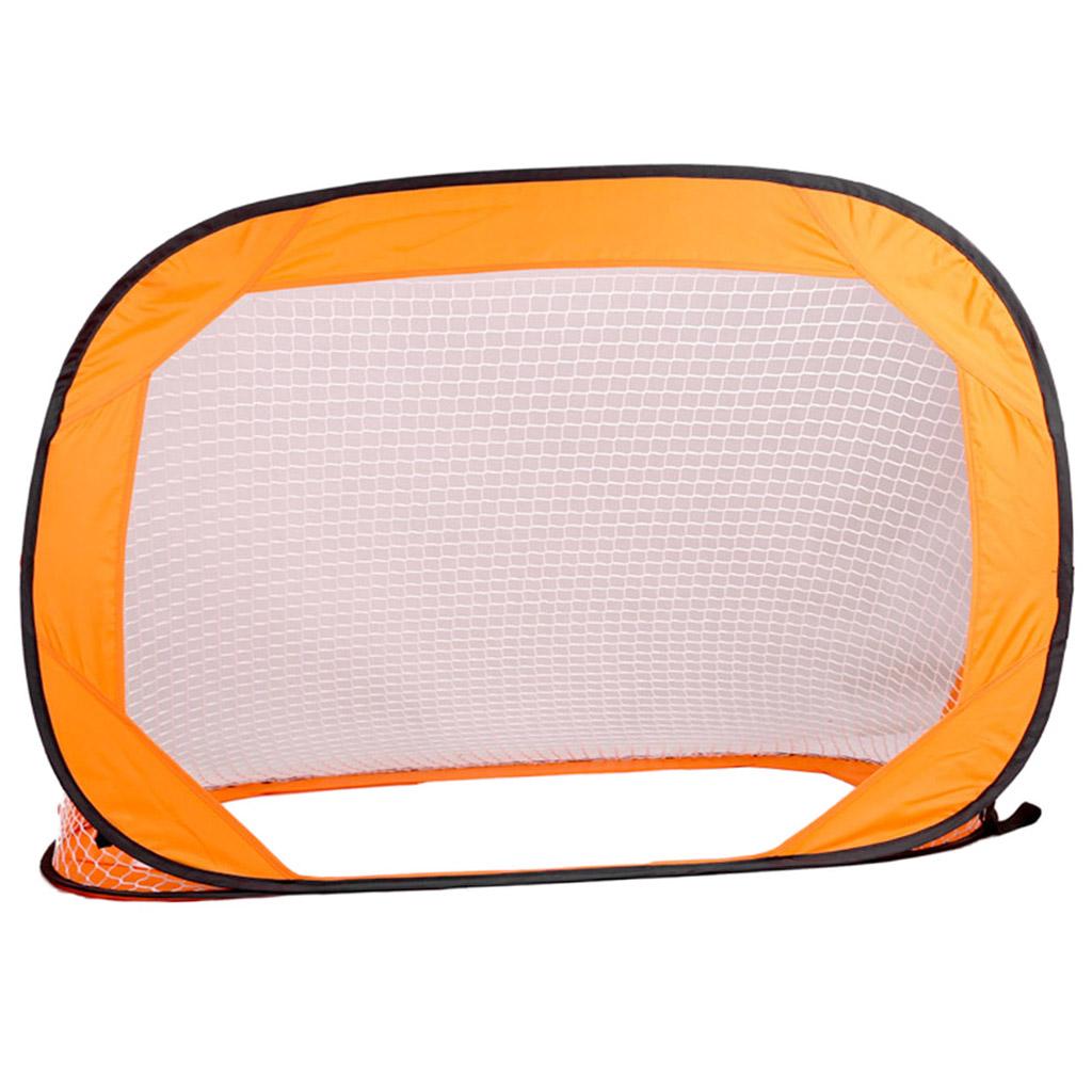 Orange Color Folding Portable Football Gate Net Goal Soccer Practice Kit