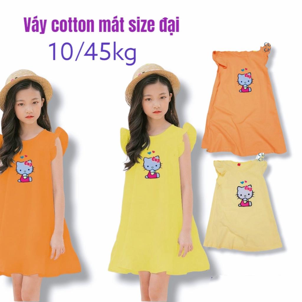 Váy đẹp mùa hè cho bé gái size đại tay bèo thun cotton 4 chiều mát đẹp hàng xịn đầm váy thiết kế LAZAKIDS