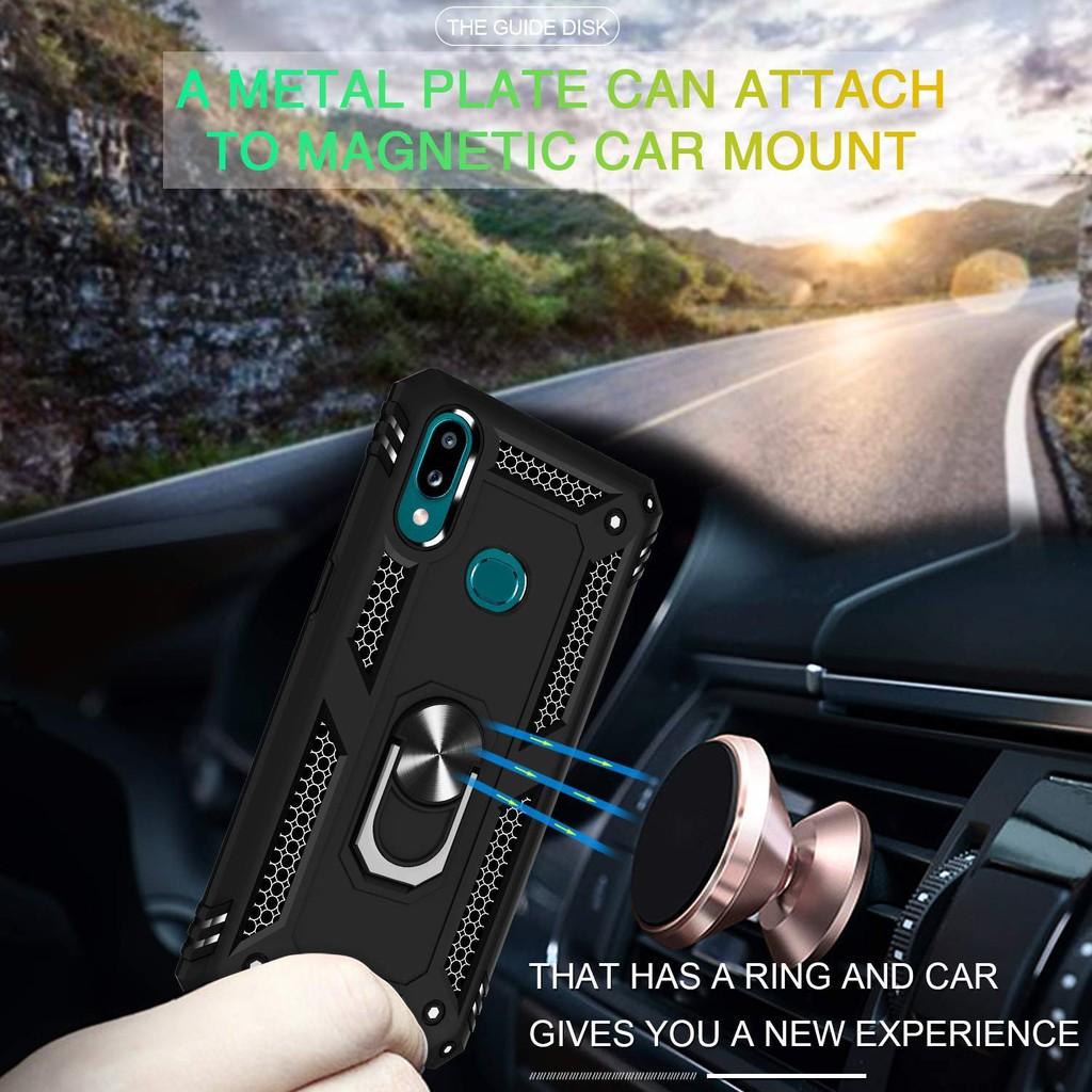Ốp lưng cho Samsung A10S chống sốc 2 lớp kèm nhẫn iring làm giá đỡ