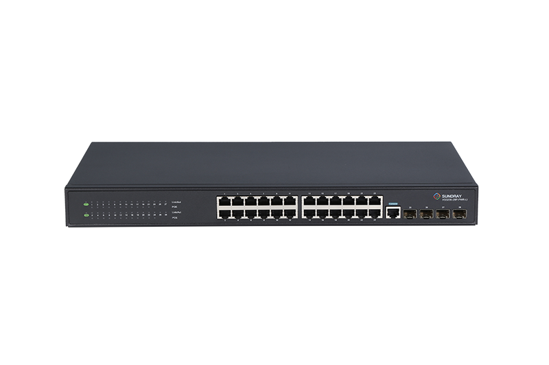 Thiết Bị Chuyển Mạch 8 POE Gigabit 2 SFP Sundray XS3000-28P-PWR-LI-hàng chính hãng