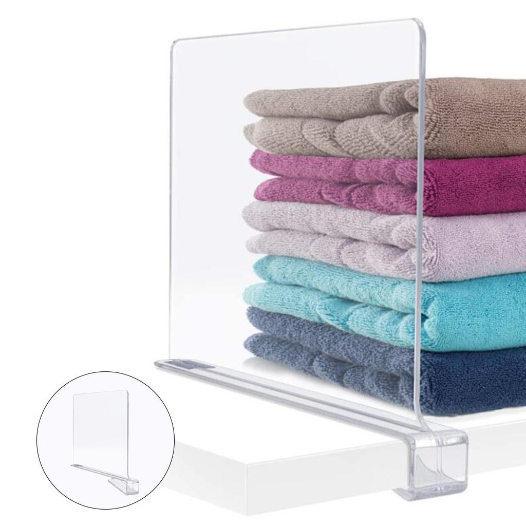 Clear Acrylic Shelf Dividers for Storage Organization In Bedroom Kitchen