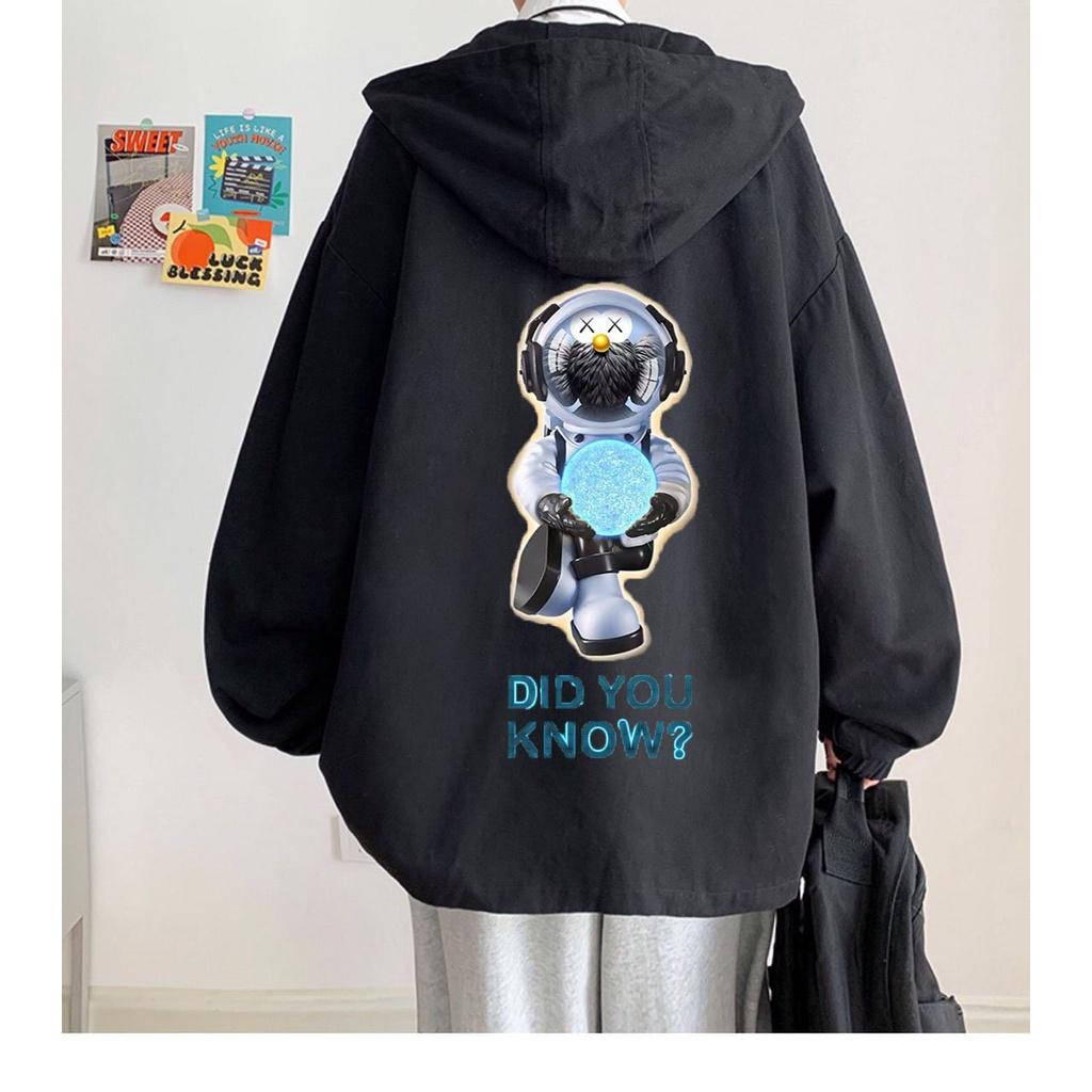 Áo khoác dù nam nữ unisex có mũ , áo dù 2 lớp in hình YOUTH