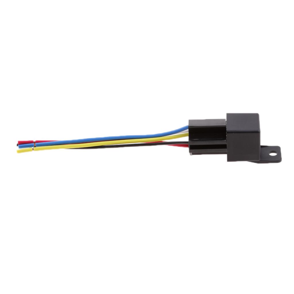 3pcs 24V 40A 5 Pin Terminal SPDT Relay Power Switch With Pre-wired Harness