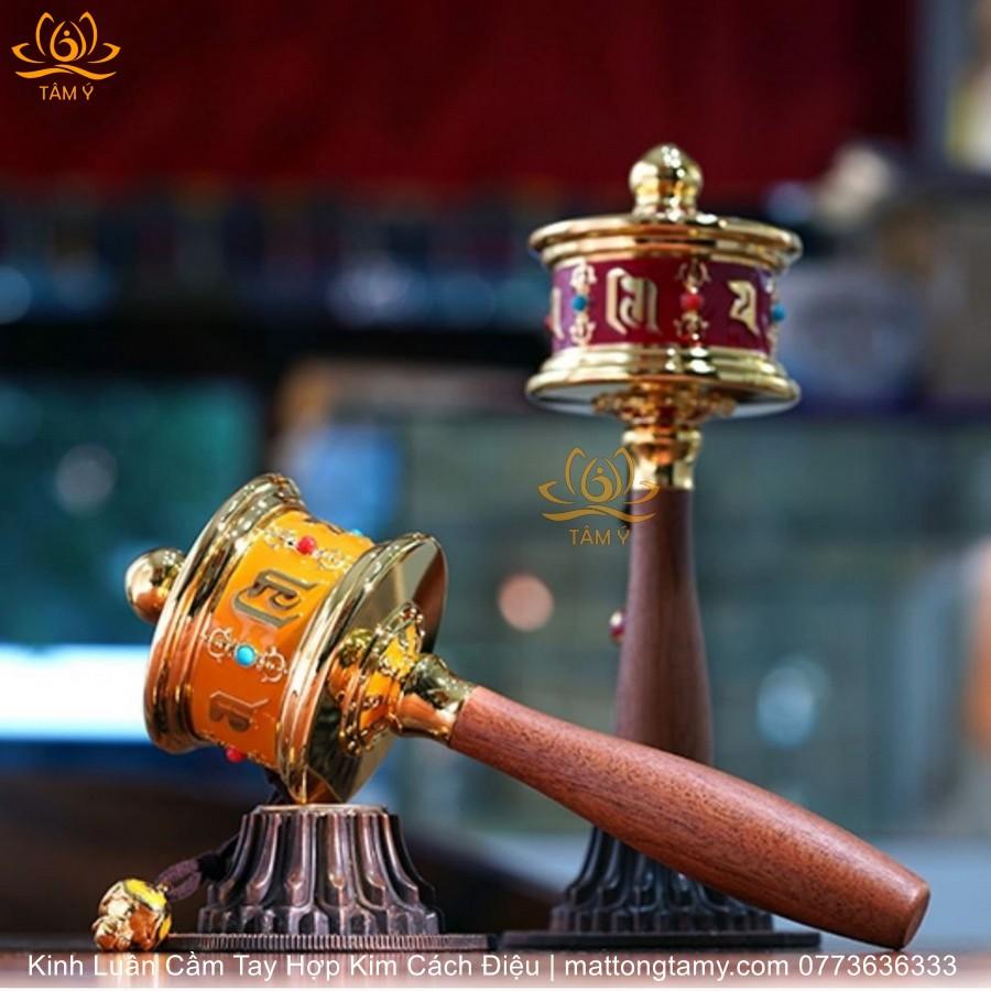 |Mẫu mới| Kinh Luân Cầm Tay Bằng Hợp Kim Cao Cấp và Gỗ Quý