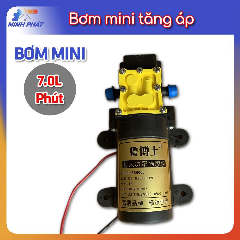 Máy bơm nước mini tăng áp xịt rửa xe phun sương 7L loại tốt