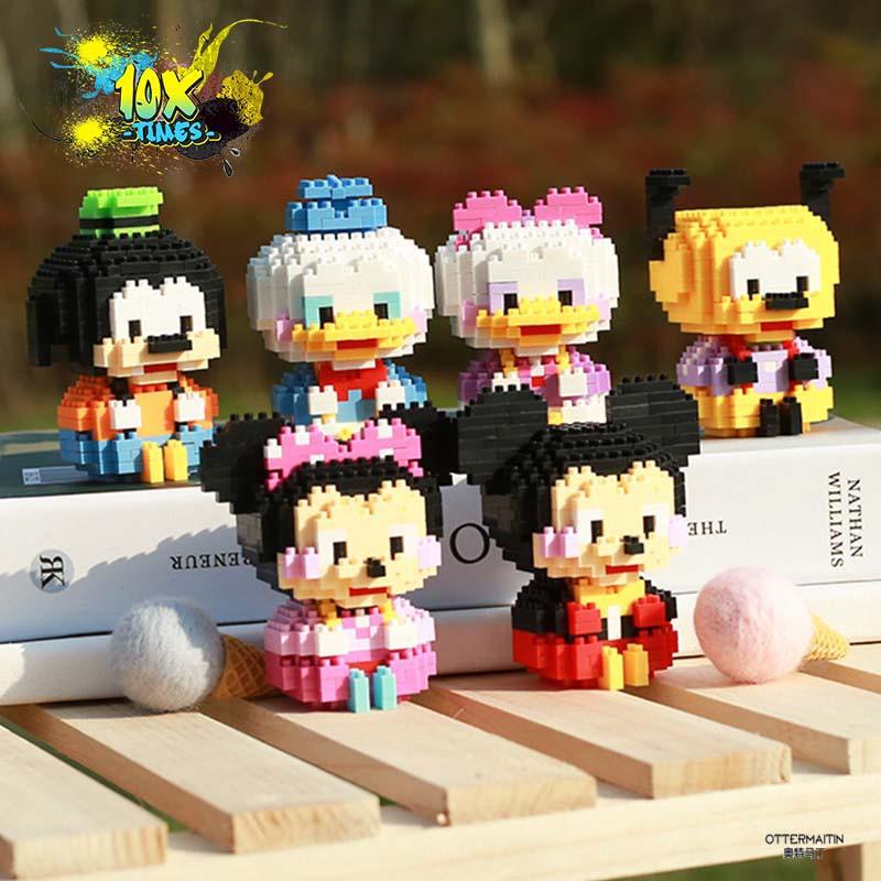 Đồ chơi Lego nano 3D mô hình lắp ghép đồ chơi disney vịt donald, chuột mickey lego sáng tạo trẻ em, quà tặng sinh nhật