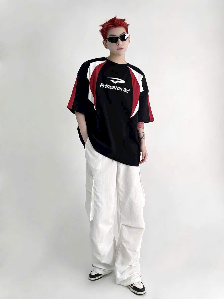 Áo thun blockcore style unisex ''HOT TREND&quot;, Áo Phông Cotton Nam Nữ Local Brand Oversized Phù hợp khi mix đồ với nhiều loại, áo thun cặp đôi, áo thun nhóm teamwork