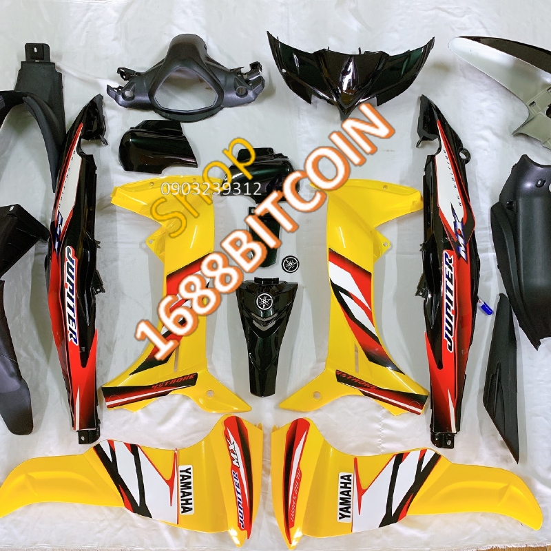Bộ vỏ nhựa -Dàn áo dành cho xe JUPITER MX -jupiter Gravita màu VÀNG -nhựa nguyên sinh ABS LOẠI ĐẸP