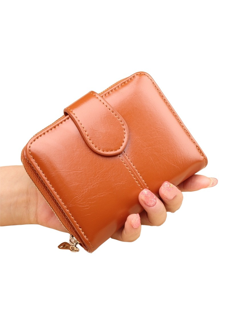 Ví ngắn mini nữ nhiều ngăn đựng thẻ, da mềm