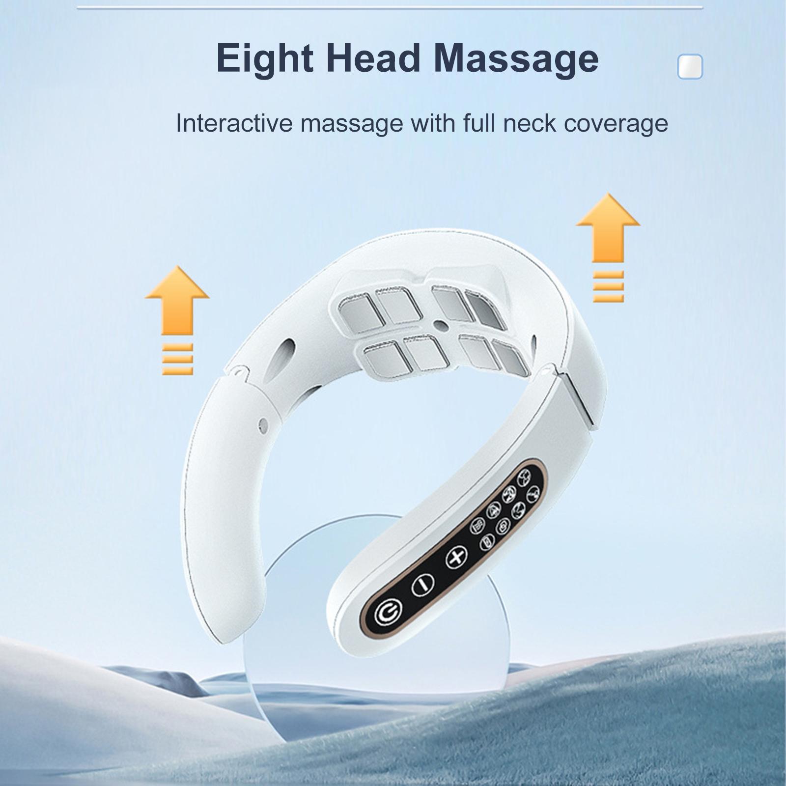 Cervical Spine Massager Strength Adjustment USB Rechargeable Intelligent Pulse Heating Neck Massager Neck Care
